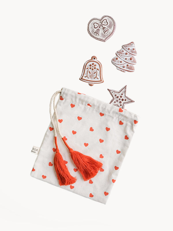 Handmade Sugar Saver Ornament - Holiday Gift Edition With Heart Pouch