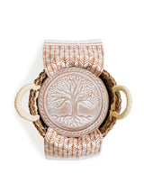 Bread Warmer & Basket Gift Set With Tea Towel - Tree of Life Round