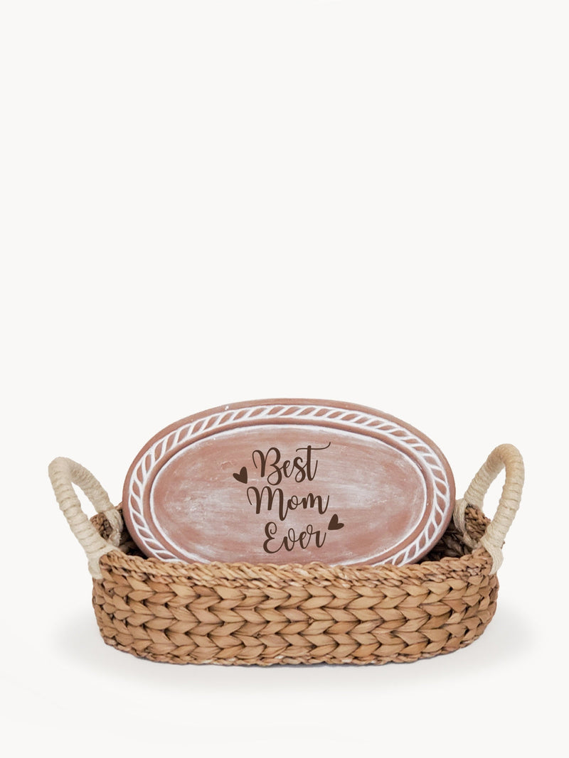 Bread Warmer & Basket - Mom Oval