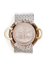 Bread Warmer & Basket Gift Set With Tea Towel - Tree of Life Round