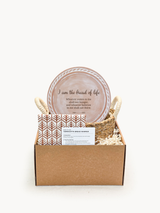 Personalized Bread Warmer & Basket Gift Set With Tea Towel - Bible Round
