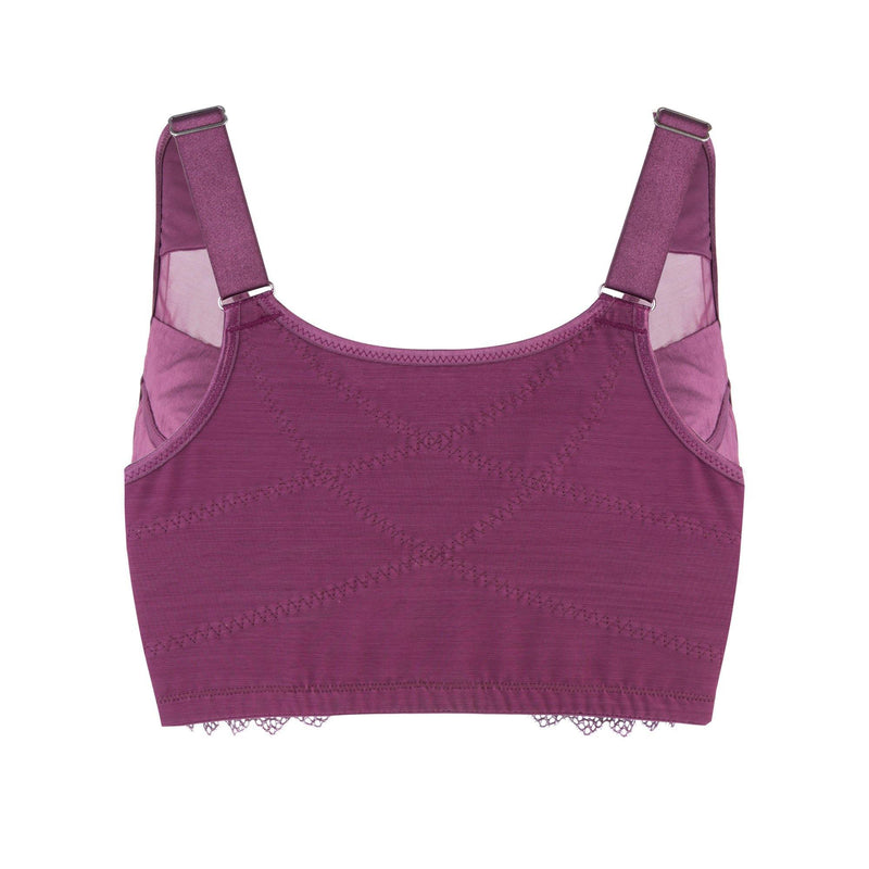 Claret Silk Back Support Cotton Sports Bra (Multiple Colors Available)
