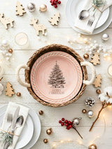 Bread Warmer & Basket - Christmas Tree Round