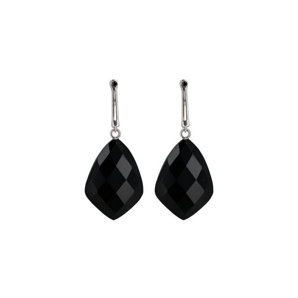 Georgie v With Black Onyx Shield Earrings