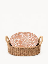 Bread Warmer & Basket - Bird Oval