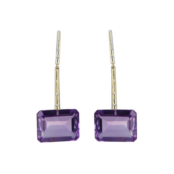 Diamond Georgette v With Purple Amethyst