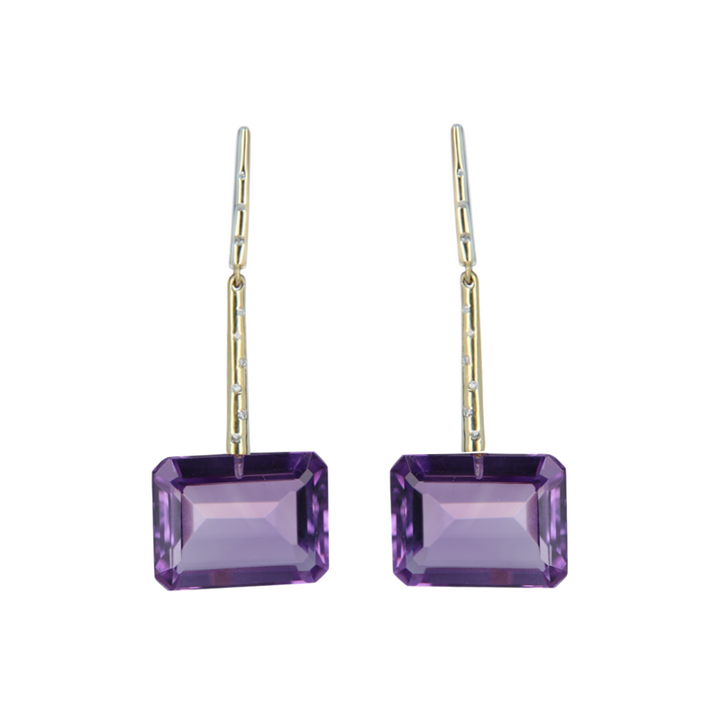 Diamond Georgette v With Purple Amethyst