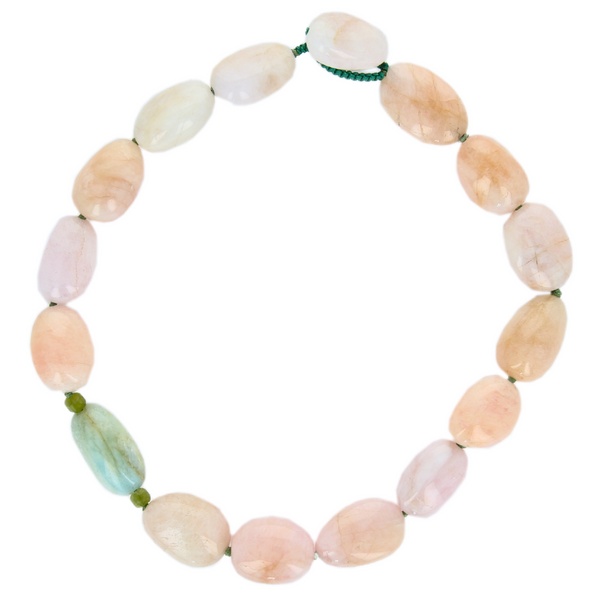 Peachy Green Necklace