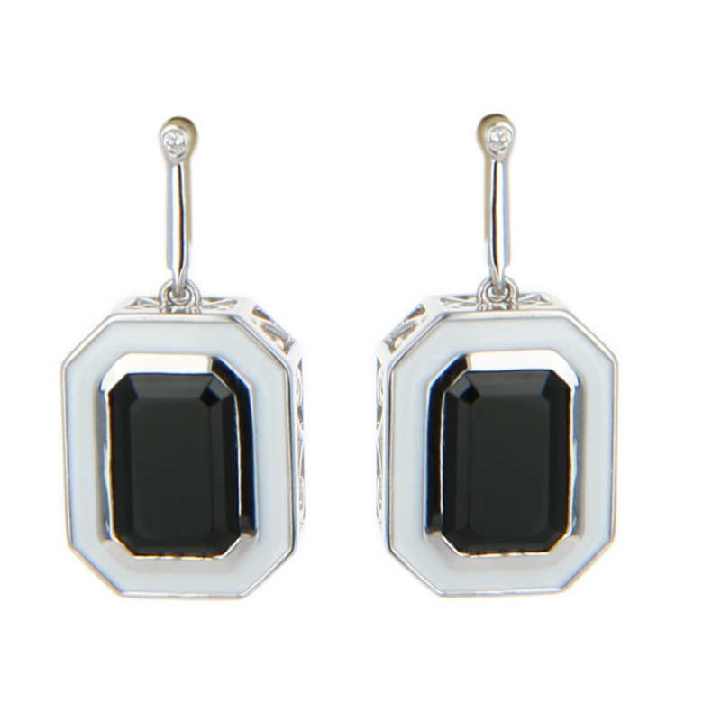White on White Earrings