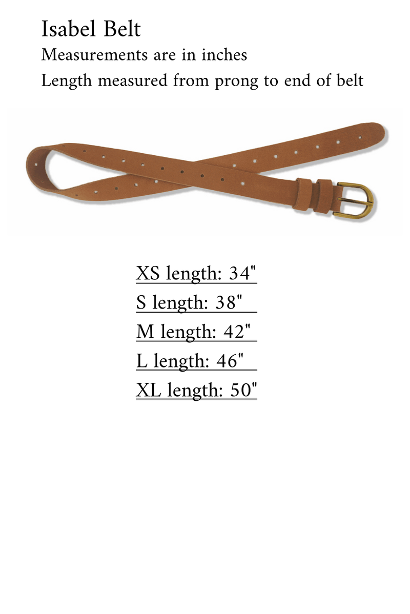 Isabel Belt in Brushed Suede