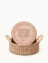 Personalized Bread Warmer & Basket - Bible Round