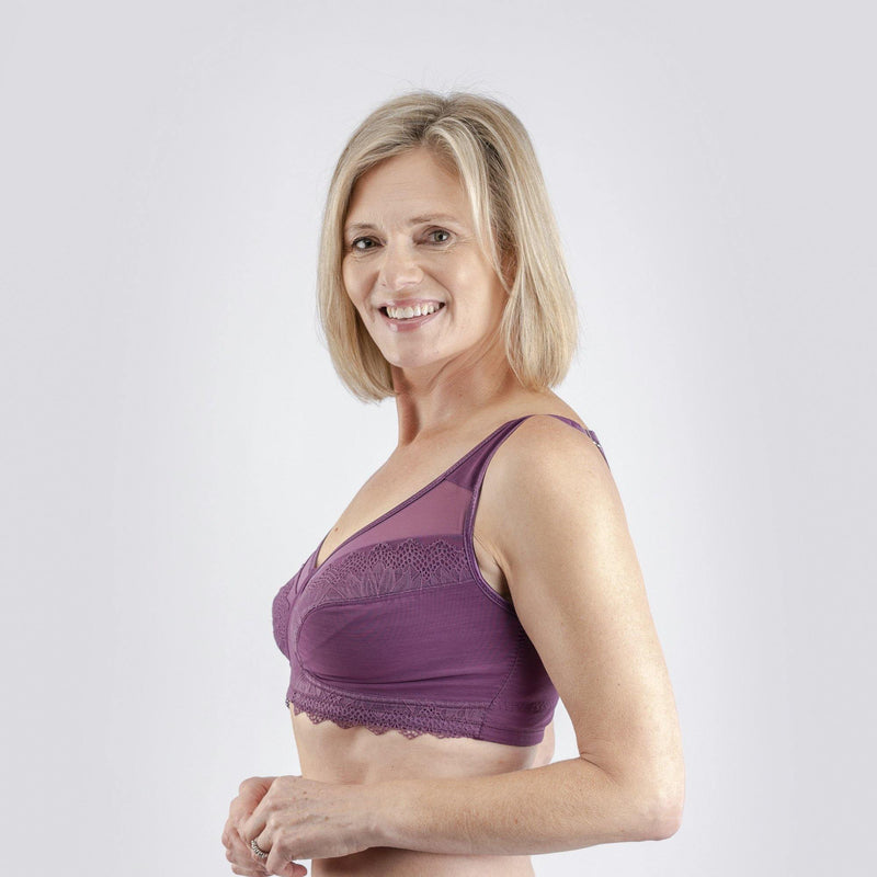 Claret Silk Back Support Cotton Sports Bra (Multiple Colors Available)
