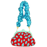 ARNOLDI ARIELA Hand-Beaded Clutch, in Red & Turquoise