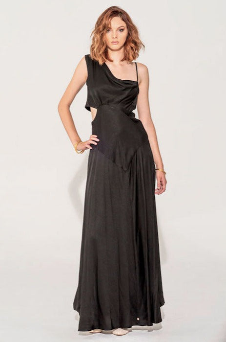 Lahive APHRODITE Noir Grecian Dress - Black - M Lahive APHRODITE Noir Grecian Dress - Black - M