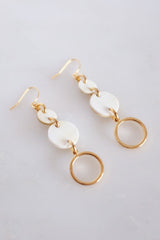 Be Crescent Drop Buffalo Horn Dangle Earrings