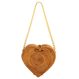 CINTA Atta Rattan Shoulder Bag in Natural Brown