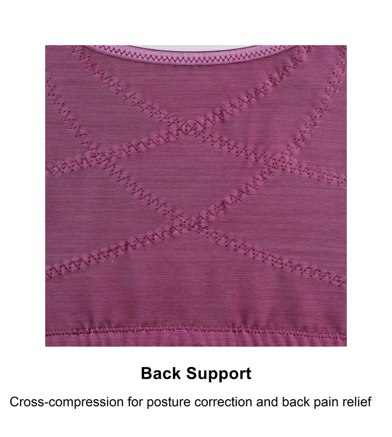 Claret Silk Back Support Cotton Sports Bra (Multiple Colors Available)