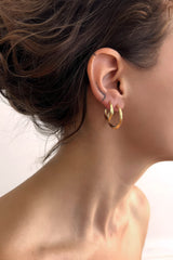 Crescent Hoops Gold Large
