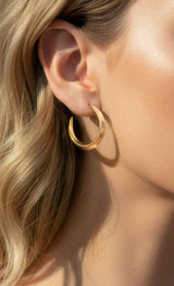 Crescent Hoops Gold Large