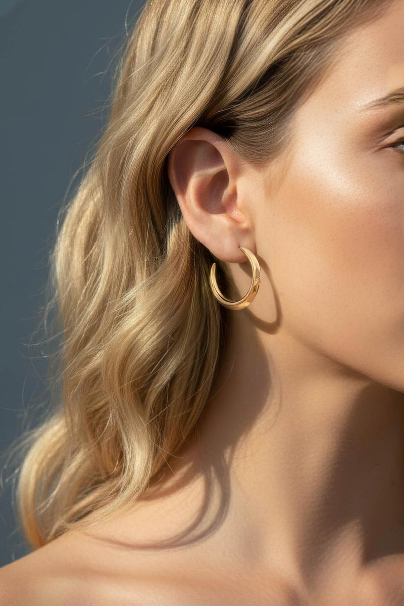 Crescent Hoops Gold Large