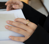 Sun & Moon Ring - 14k Yellow Gold