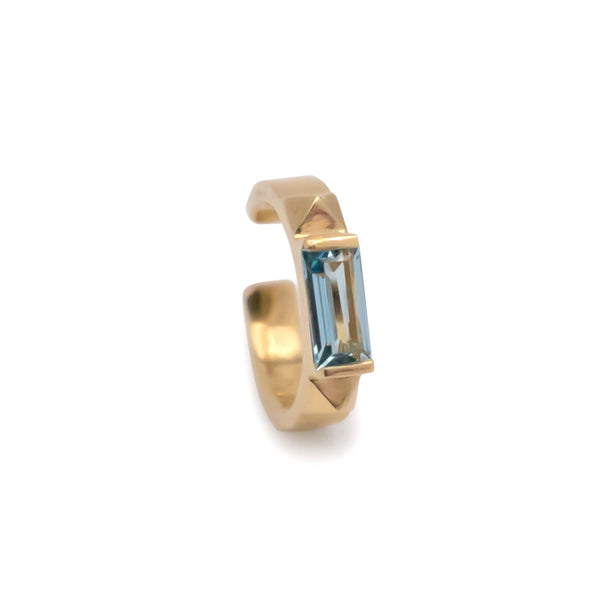 Debbie Baguette Topaz Ear Cuff - 14K Yellow Gold