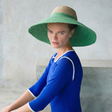 GIRL Two Tone Eco Bodysuit in Sea Blue