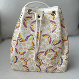 Butterfly Himeji Leather Bucket Bag