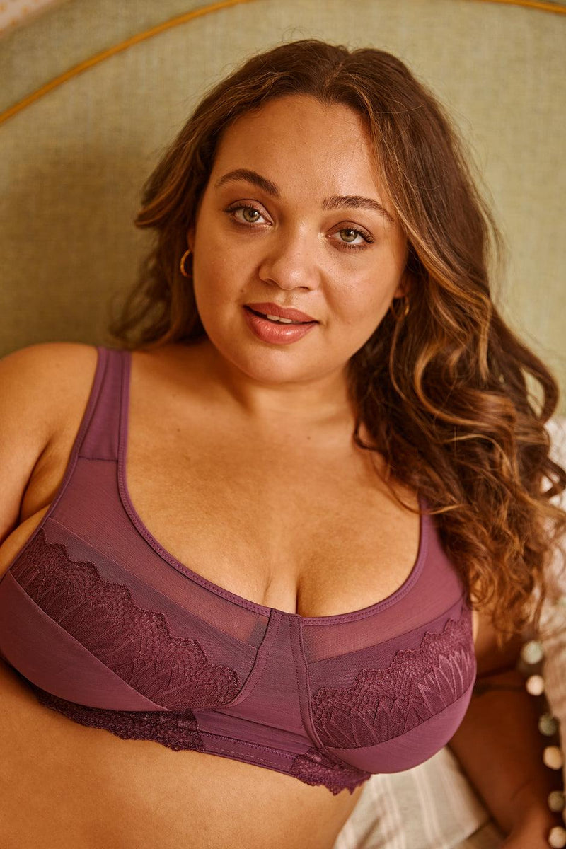 Claret Silk Back Support Cotton Sports Bra (Multiple Colors Available)