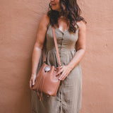 Bola Leather Bucket Bag