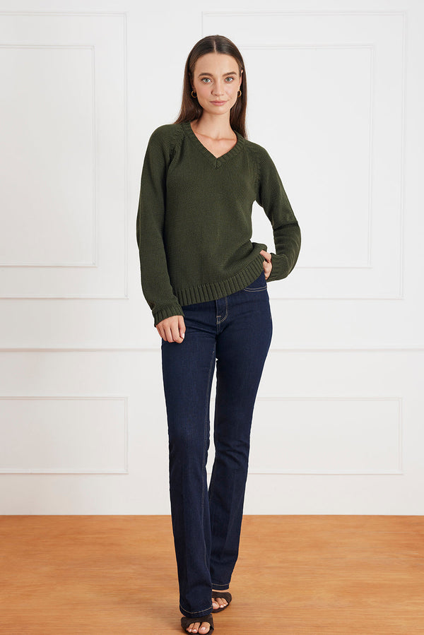 Selene Sweater in Forest Green