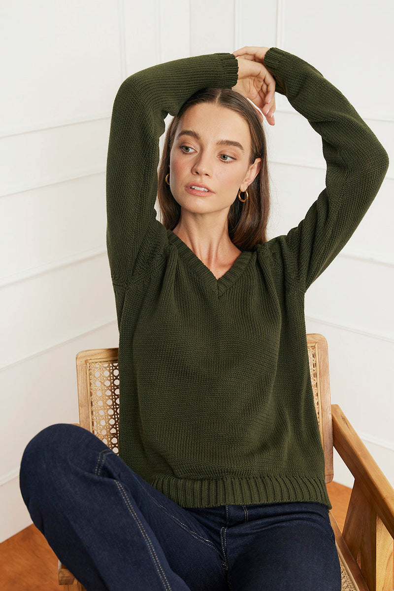 Selene Sweater in Forest Green