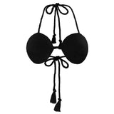 LEIA Cotton Rope Bra Top in Black