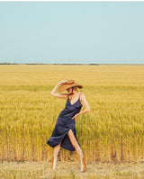 Lola Wide Brim Jute Straw Hat, in Havana Brown