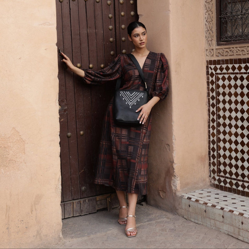 Kasbah Leather Bucket Tote