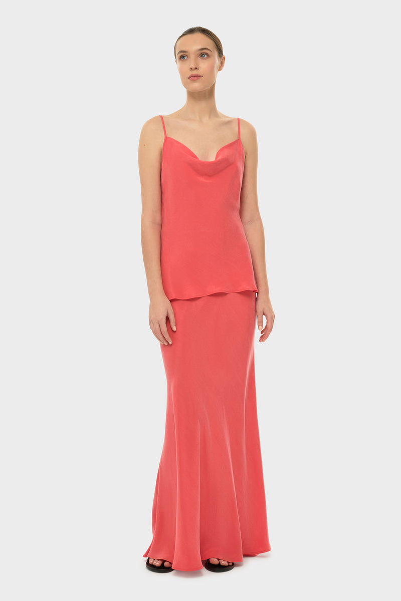 Coral AquaFlora Cowl Cami Top