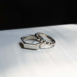 Hex Ring Medium - Sterling Silver