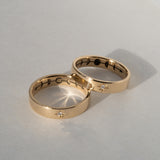 Sun & Moon Ring - 14k Yellow Gold