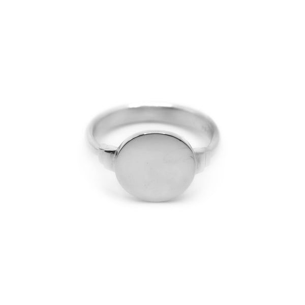 Keepsake Signet Ring Round  - Sterling Silver