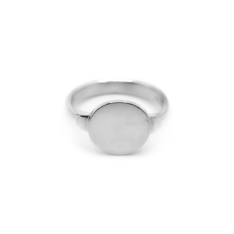 Keepsake Signet Ring Round  - Sterling Silver