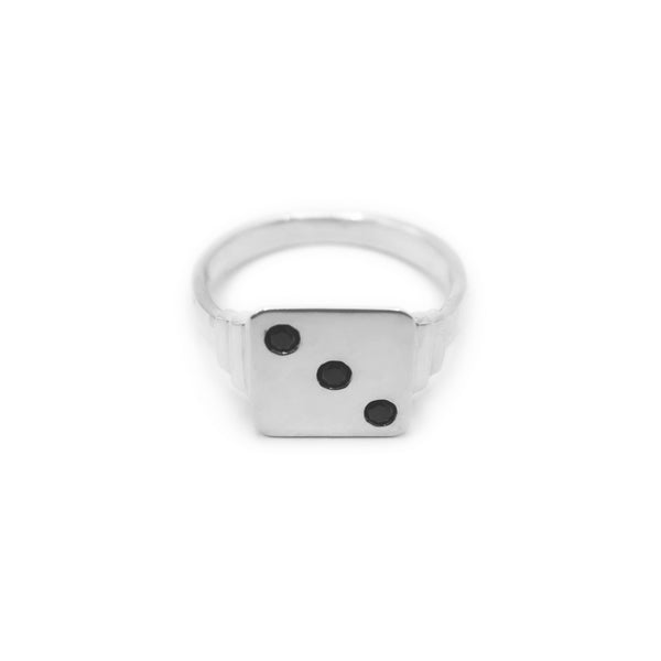 Keepsake Dice Signet Ring - Sterling Silver