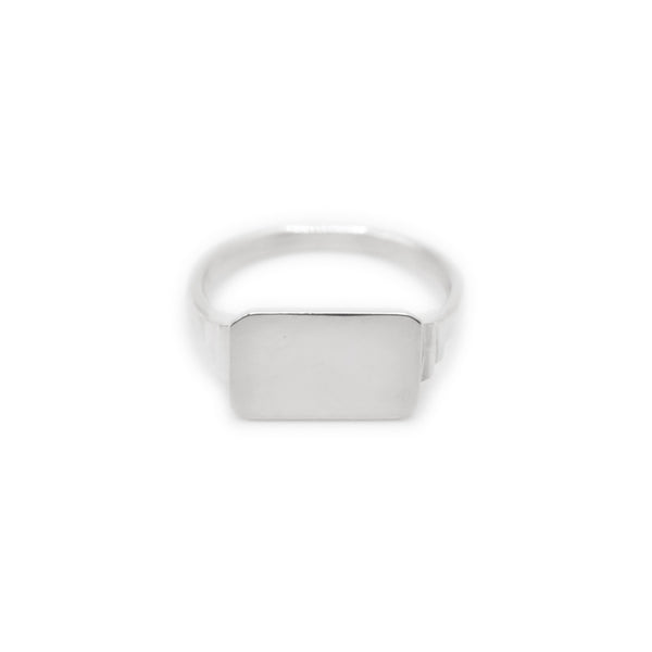 Keepsake Signet Ring Lectangle - Sterling Silver