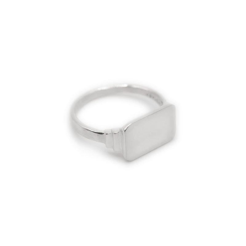 Keepsake Signet Ring Lectangle - Sterling Silver