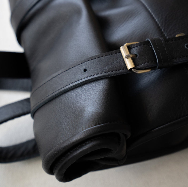 Adventurer Leather Rolltop Backpack