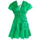 SRIKANDI Ruffle Dress in Kelly Green