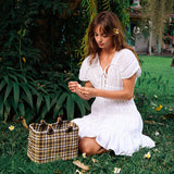 SRIKANDI Mini Ruffle Dress in White