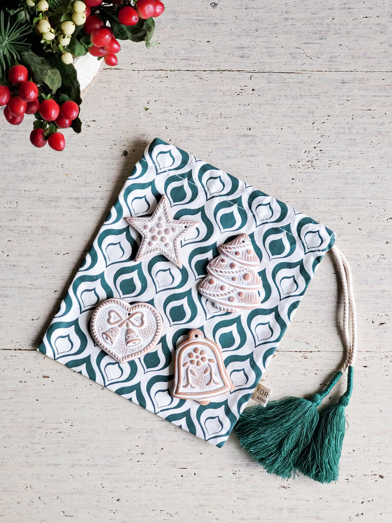 Handmade Sugar Saver Ornament - Holiday Gift Edition With Green Pouch