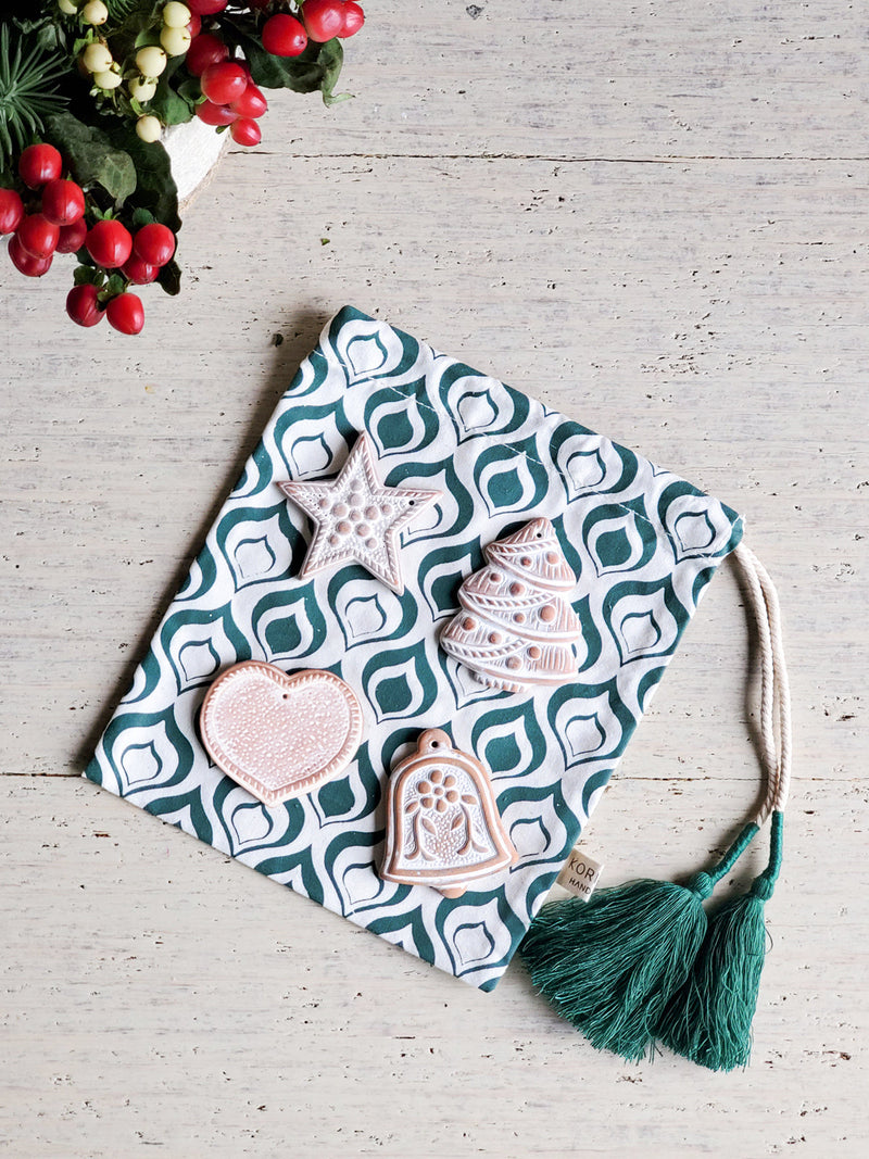 Handmade Sugar Saver Ornament - Holiday Gift Edition With Green Pouch
