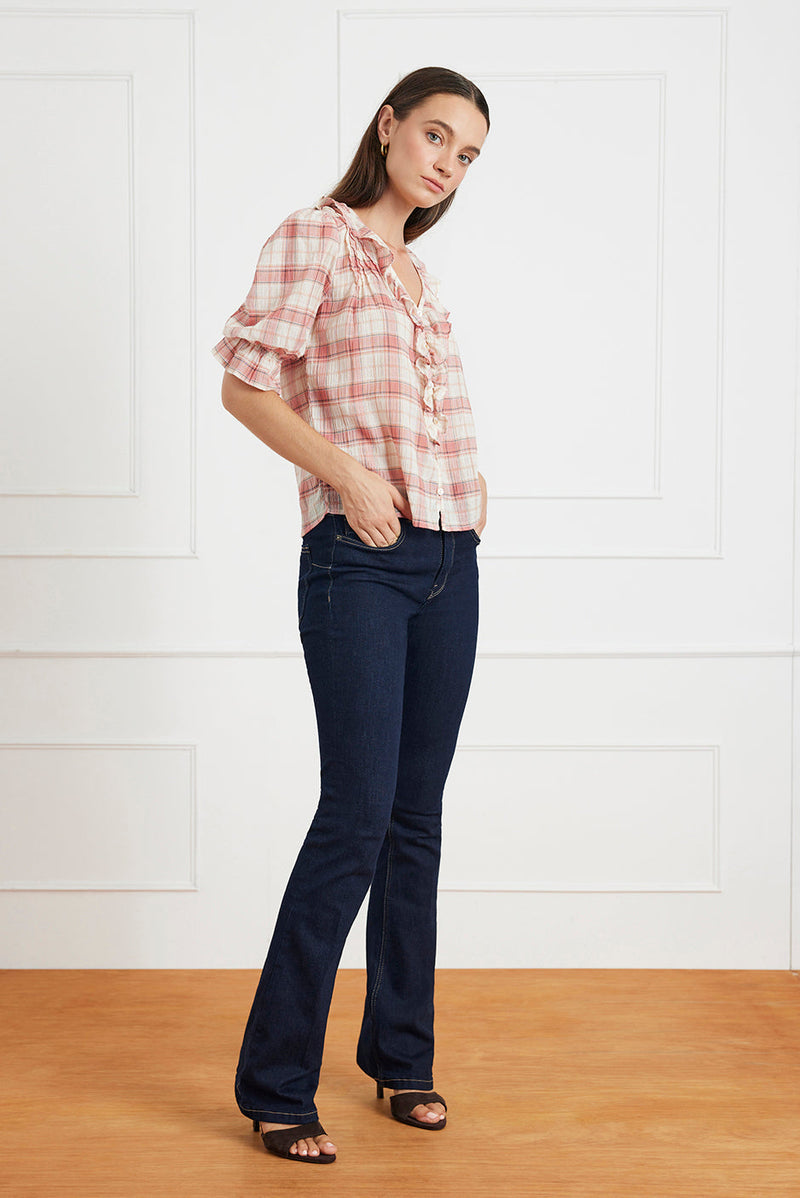 Chloe Shirt in Clay Plaid