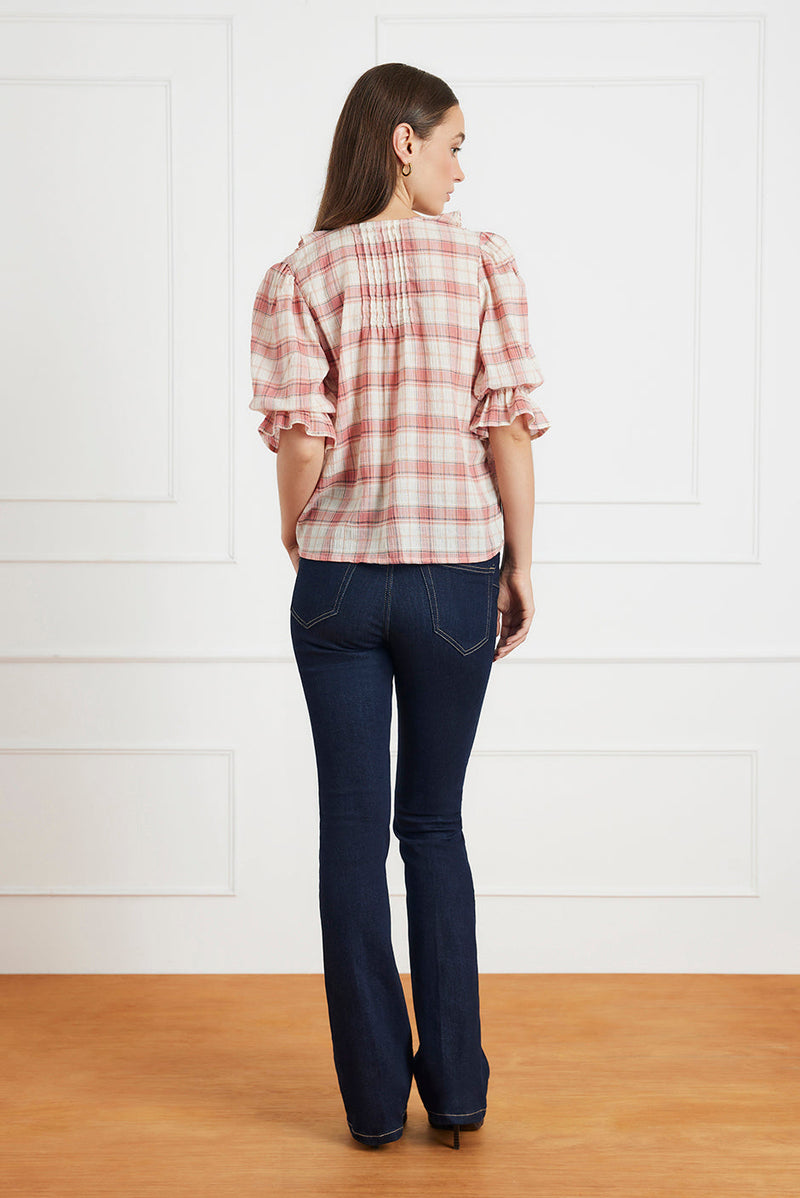 Chloe Shirt in Clay Plaid